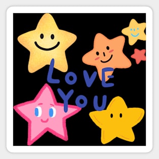 love you, star,smile Magnet